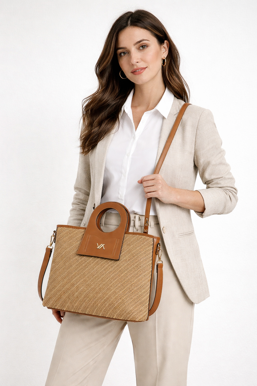 Borsa a mano Natural - Verde Fashion