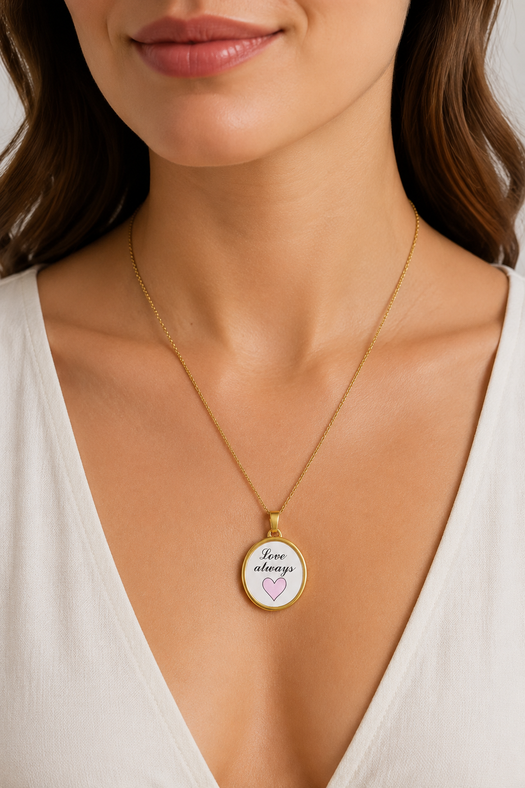 Collana in acciaio inox "Love always"