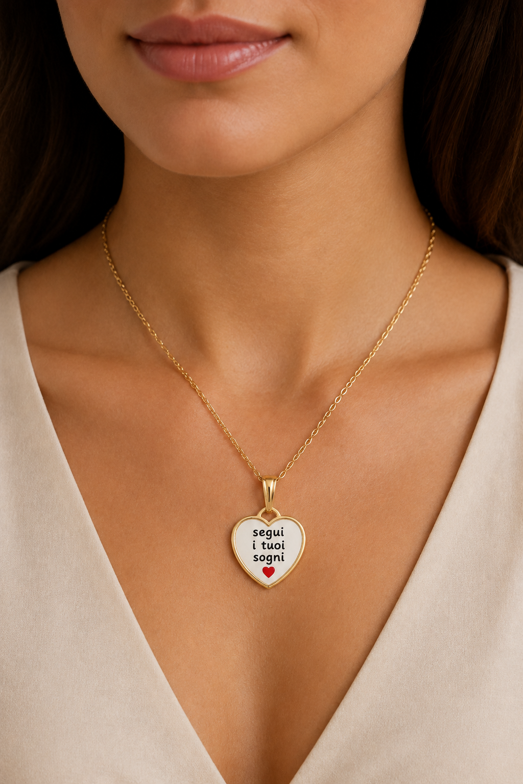 Collana in acciaio inox "Segui i tuoi sogni"