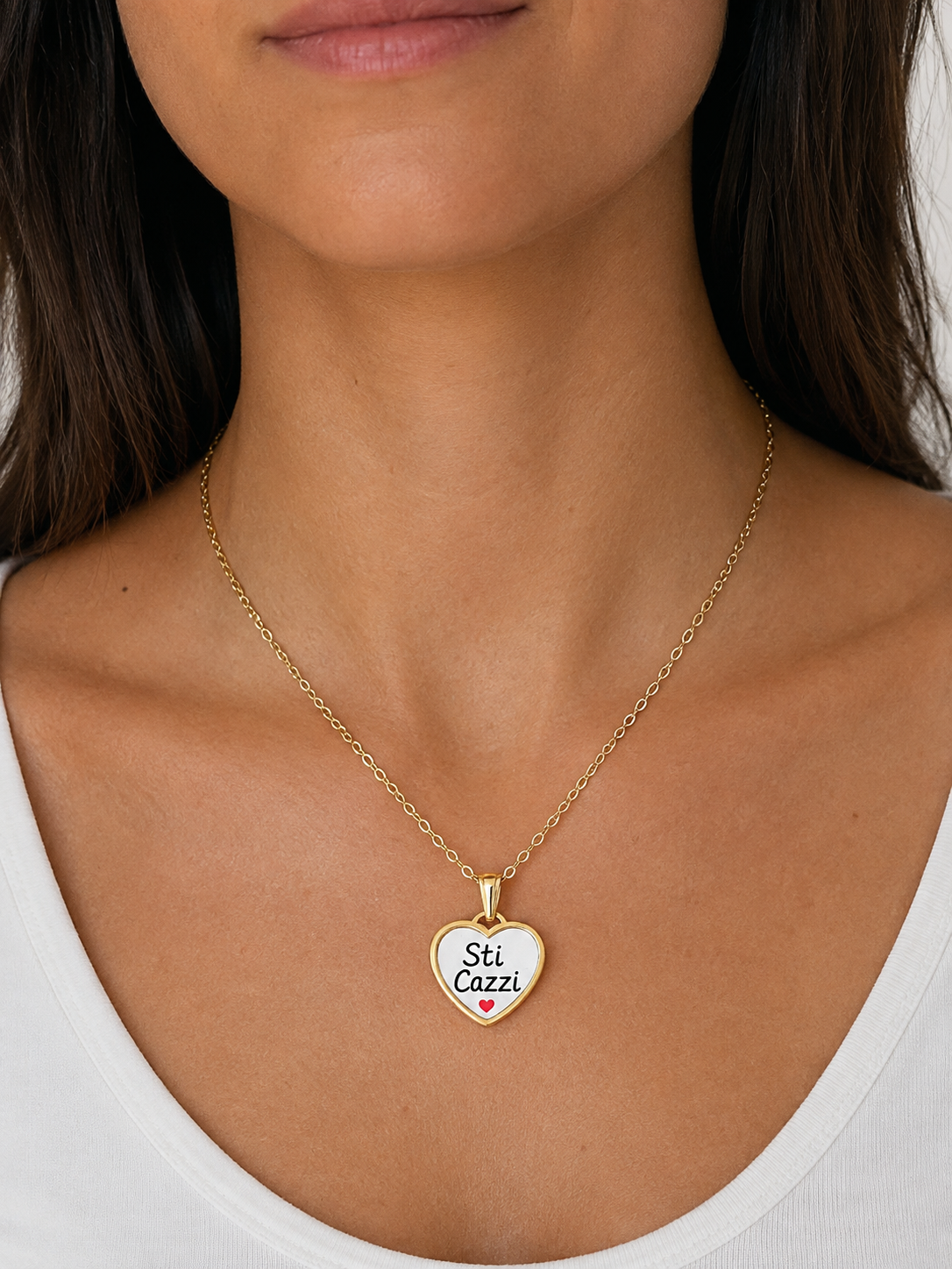 Collana in acciaio inox "Sti cazzi"