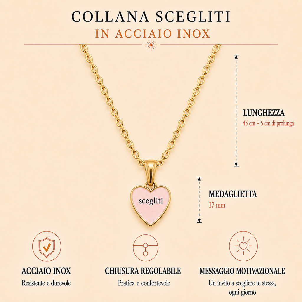 Collana in acciaio inox "Scegliti"