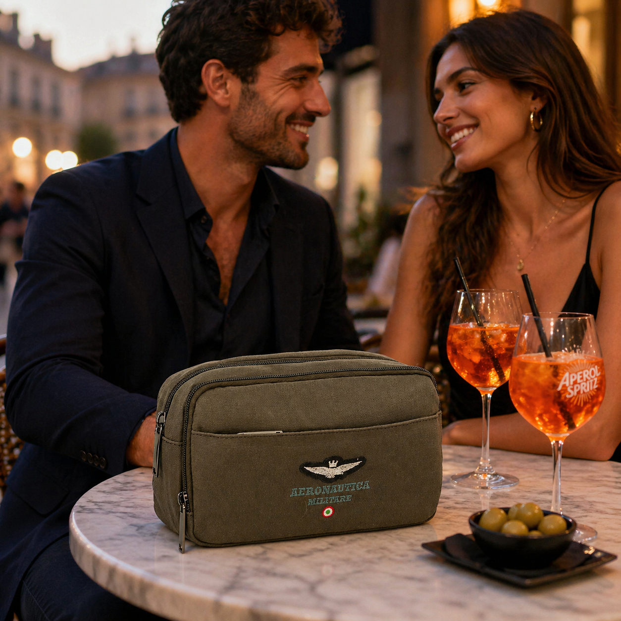 Pochette Necessaire Aeronautica Militare AM540 New City in Canvas