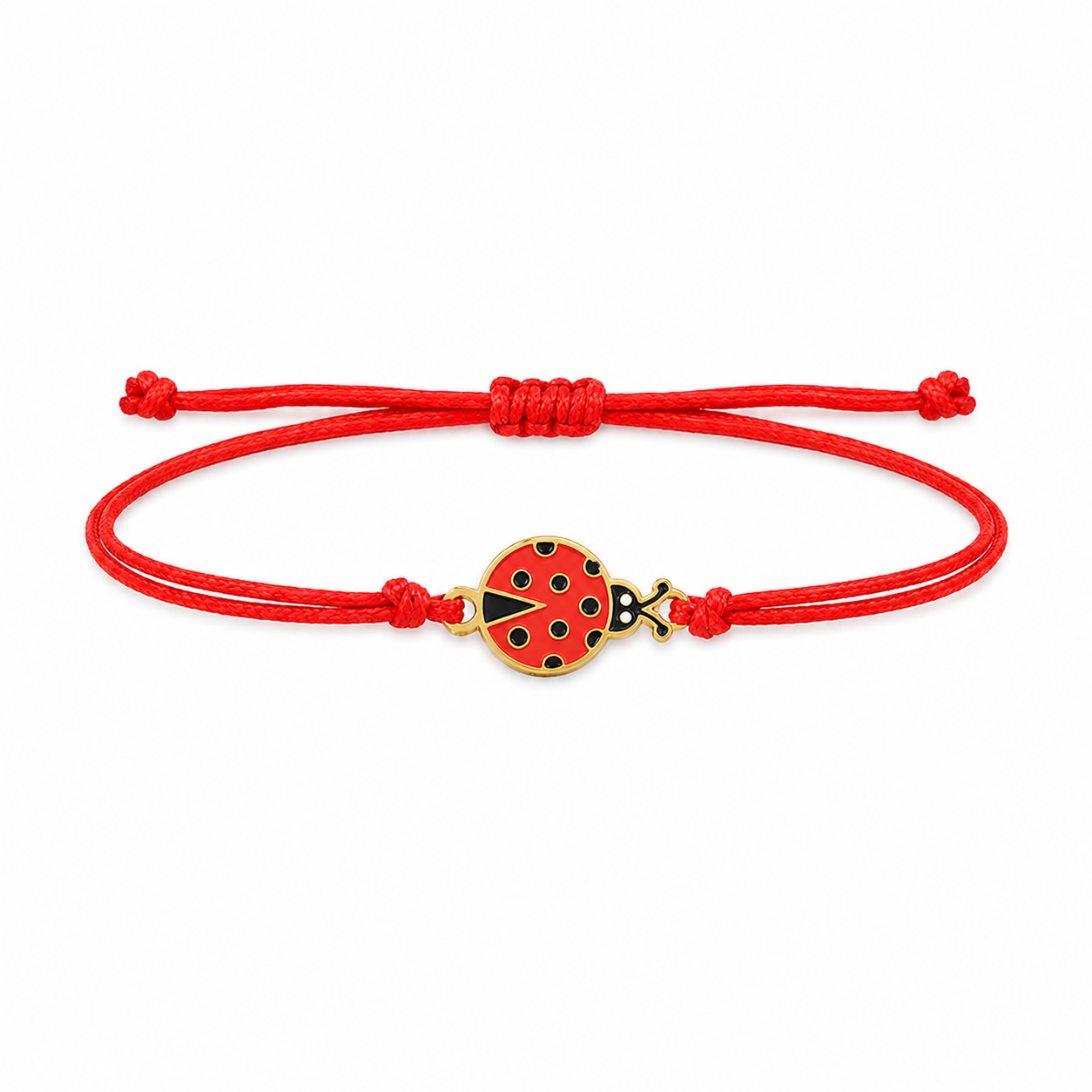 Bracciale Amicizia per Bambini Rosso Portafortuna Coccinella iTotal