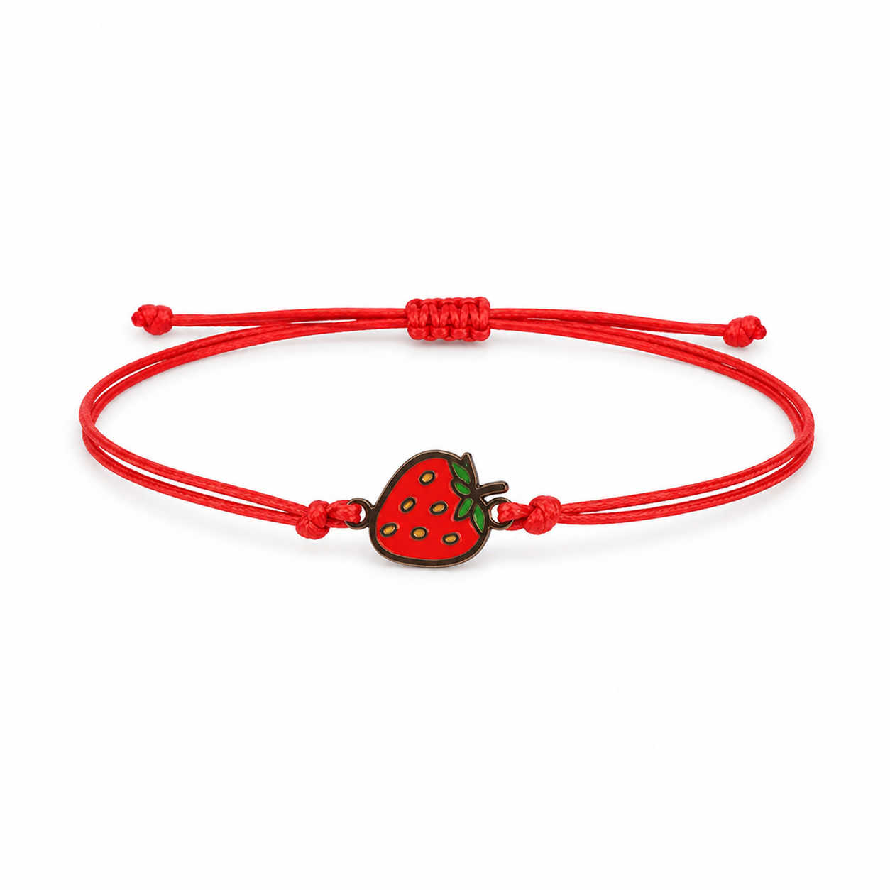Bracciale Amicizia per Bambini Rosso Portafortuna Fragola iTotal