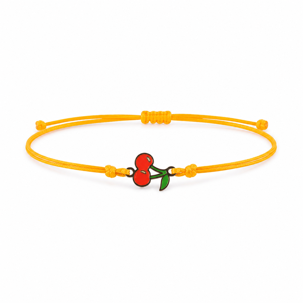 Bracciale Amicizia per Bambini Arancione Portafortuna Ciliegia iTotal