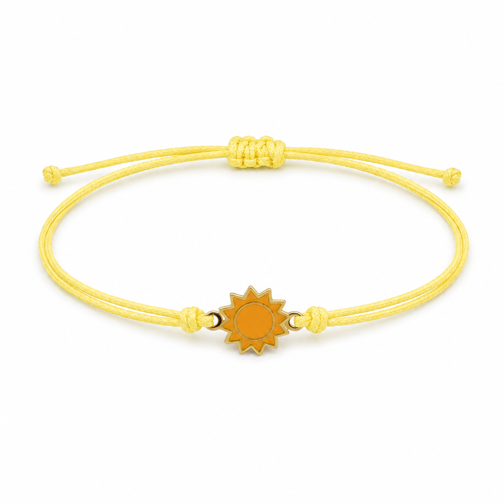 Bracciale Amicizia per Bambini Giallo Portafortuna Sole iTotal