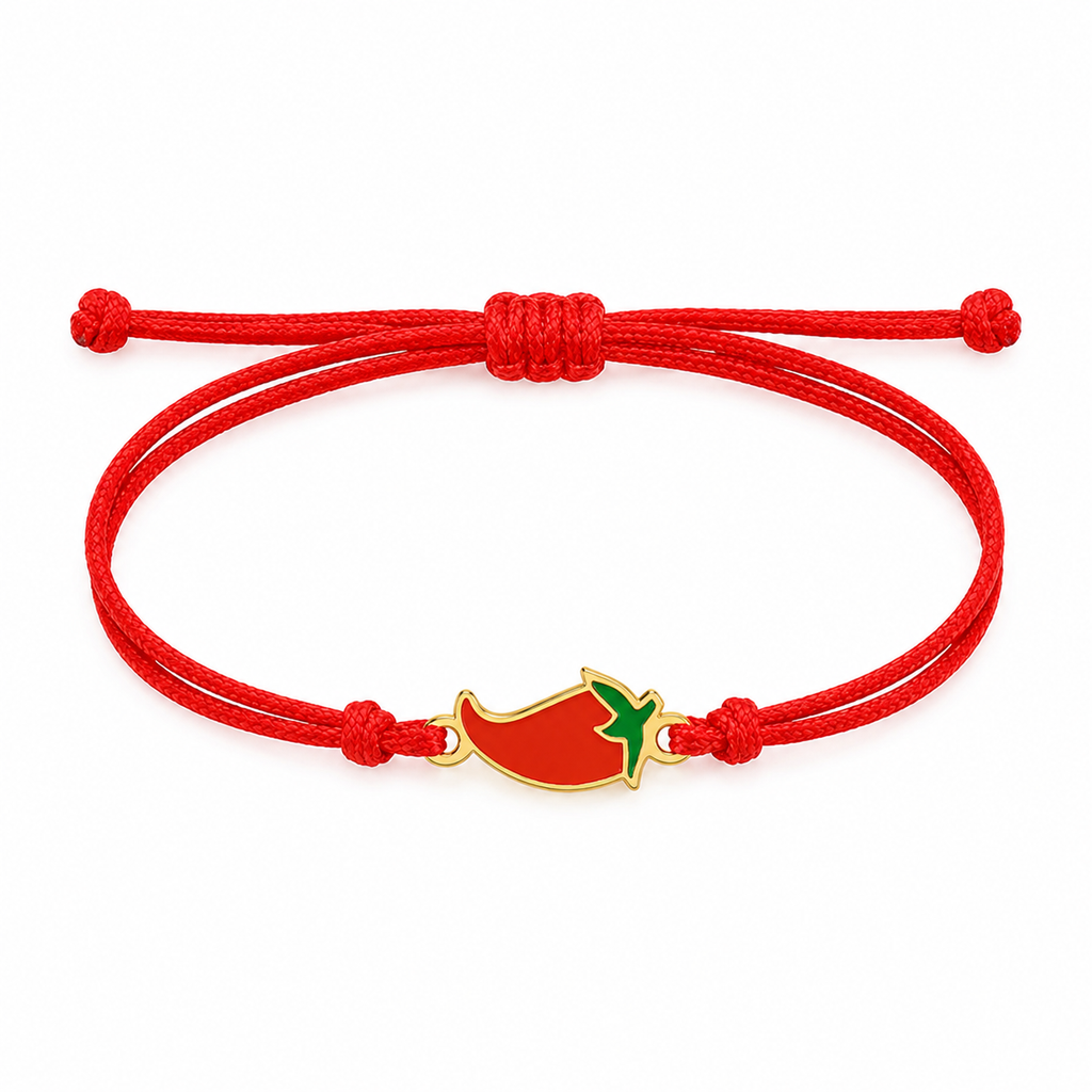 Bracciale Amicizia per Bambini Rosso Portafortuna Peperoncino iTotal