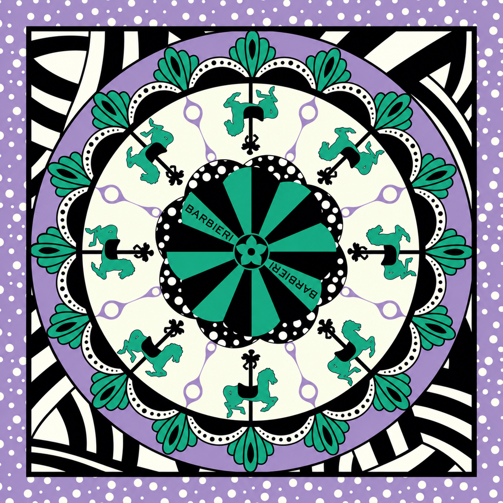 Foulard Carousel 100%Viscosa 70 x 70 cm - You B'jou by Barbieri