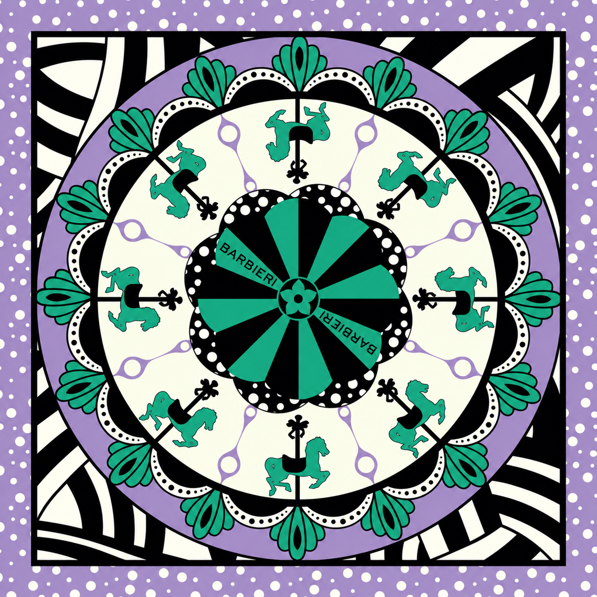 Foulard Carousel 100%Viscosa 70 x 70 cm - You B'jou by Barbieri