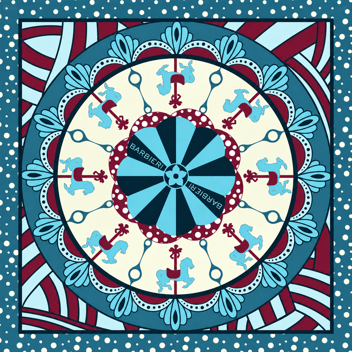 Foulard Carousel 100%Viscosa 70 x 70 cm - You B'jou by Barbieri