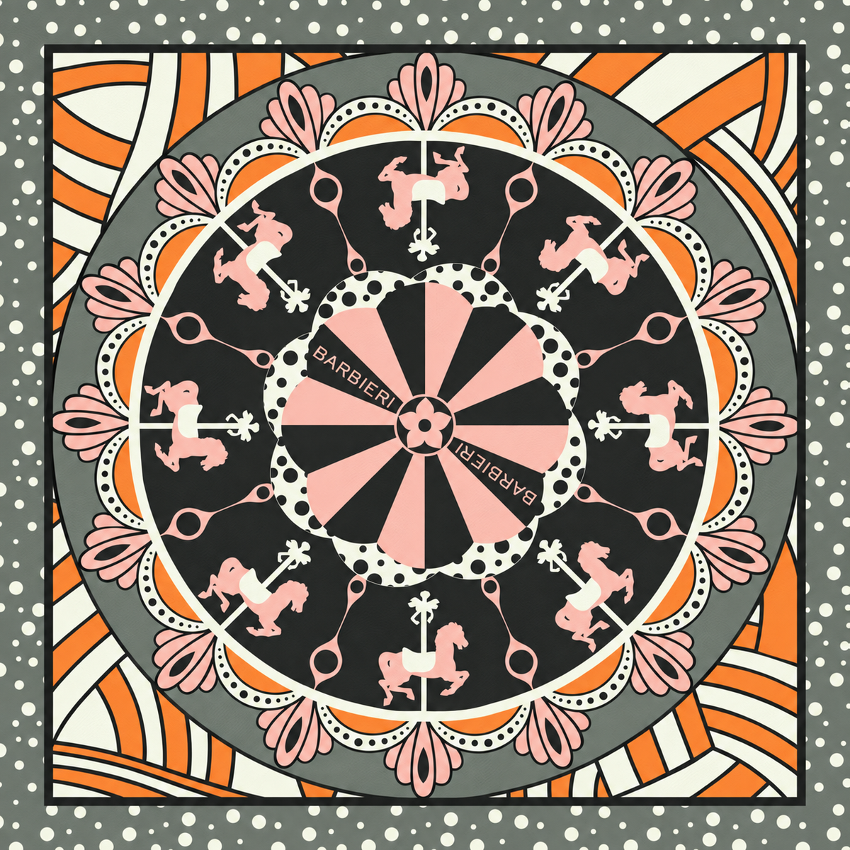Foulard Carousel 100%Viscosa 70 x 70 cm - You B'jou by Barbieri