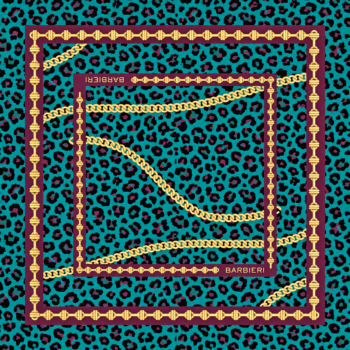 Foulard Animal&Chain 100%Viscosa 70 x 70 cm - You B'jou by Barbieri