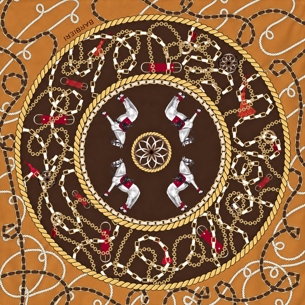 Foulard Chevals 100%Viscosa 85 x 85 cm - You B'jou by Barbieri