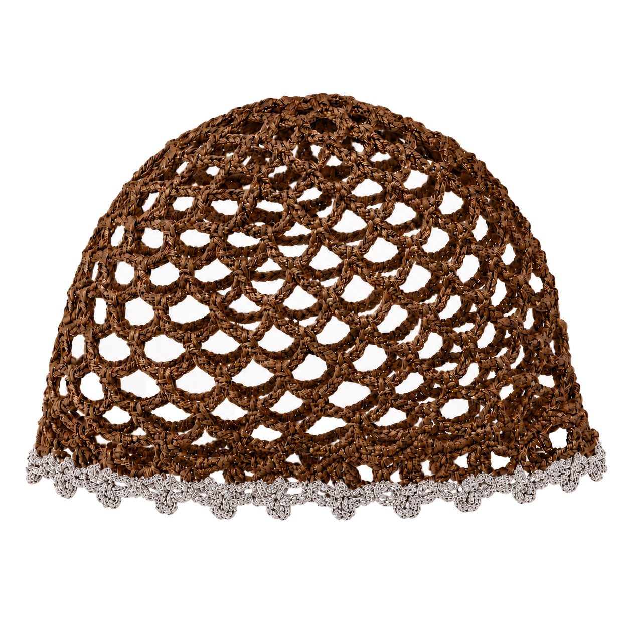 Mesh Hat Bicolore Bordino Argento Cappelli estivi Made in Italy - Les Folies