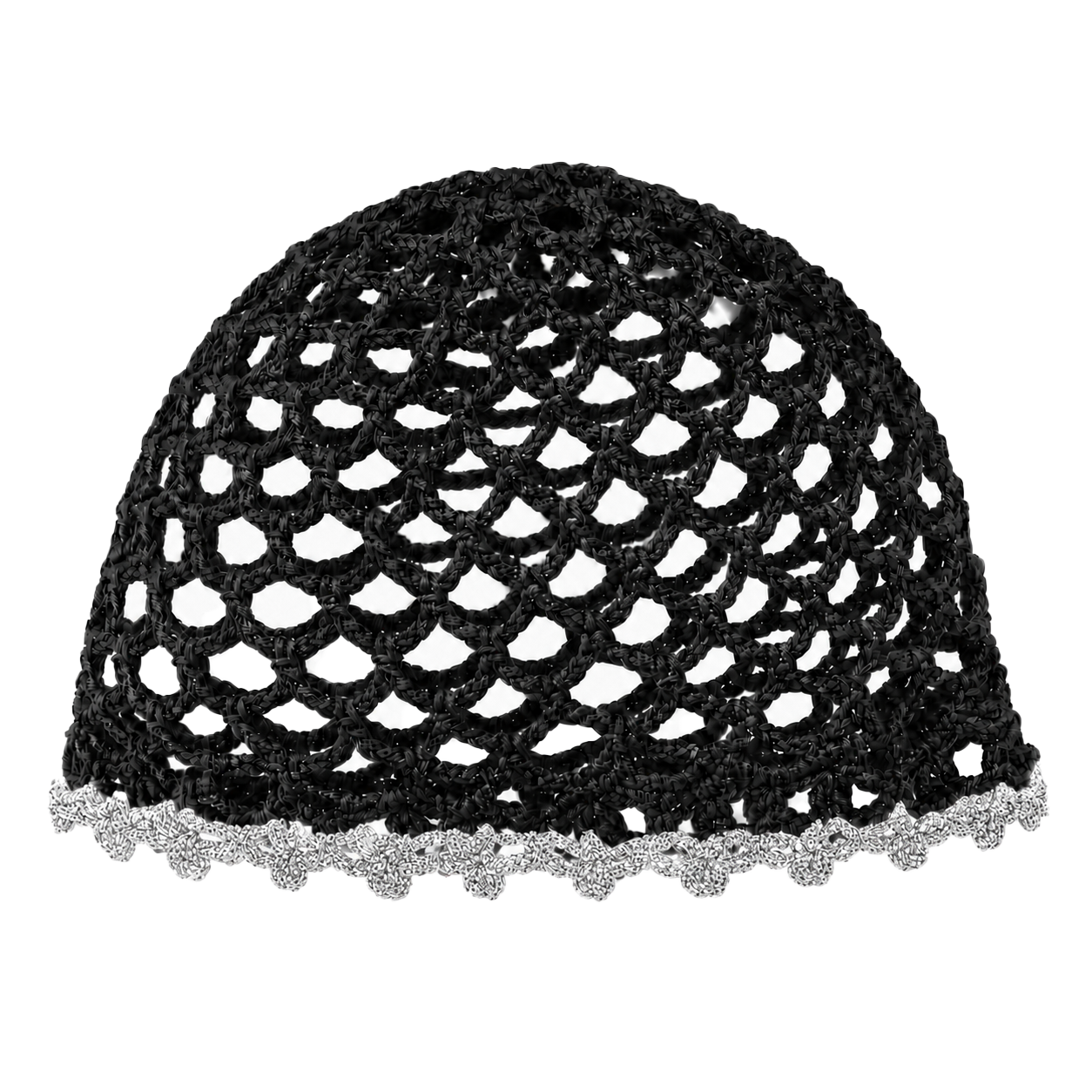 Mesh Hat Bicolore Bordino Argento Cappelli estivi Made in Italy - Les Folies