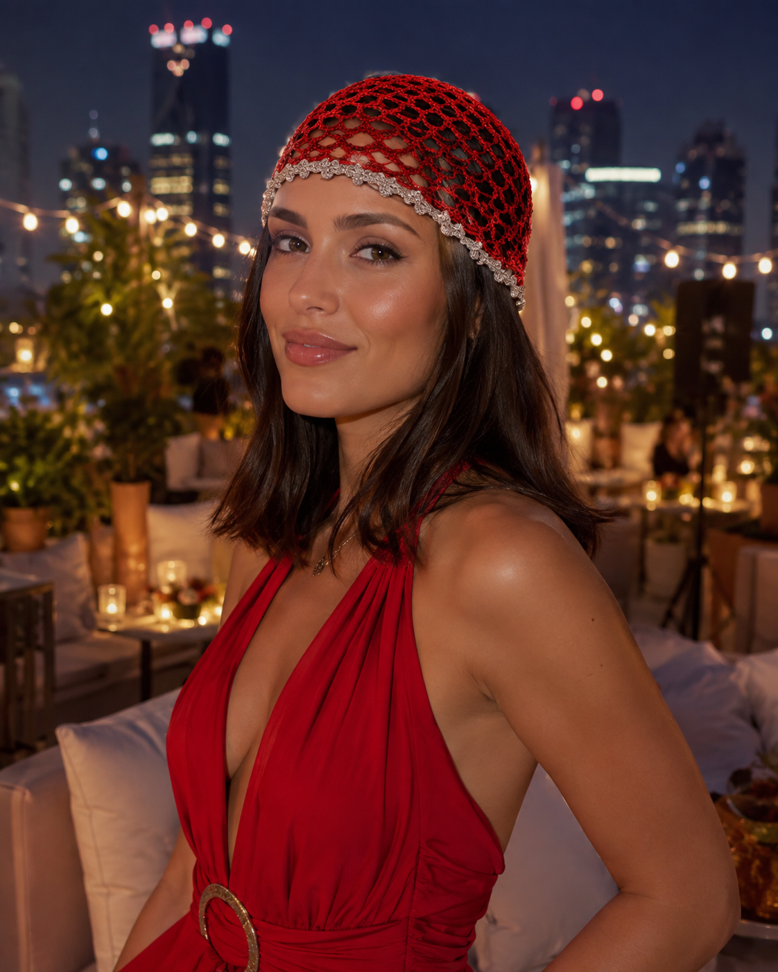 Mesh Hat Bicolore Bordino Argento Cappelli estivi Made in Italy - Les Folies