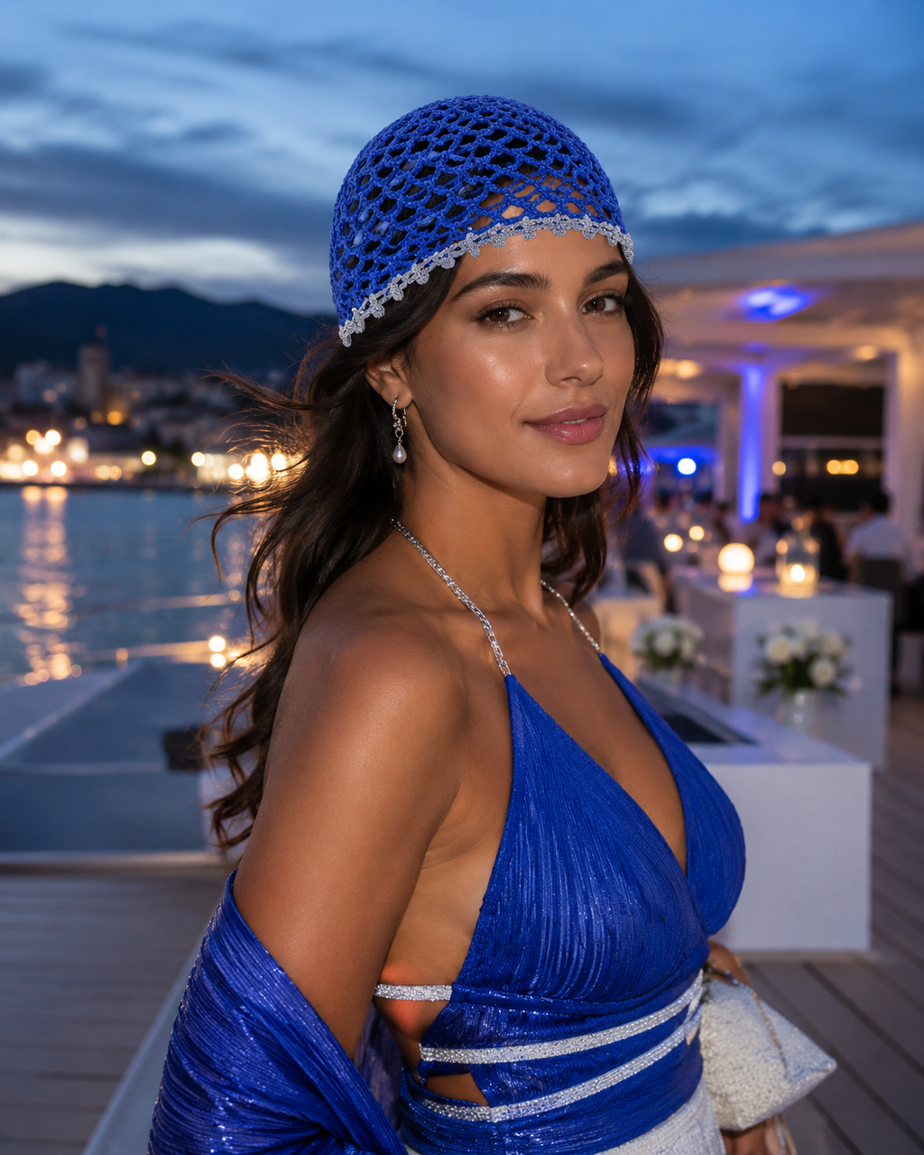 Mesh Hat Bicolore Bordino Argento Cappelli estivi Made in Italy - Les Folies