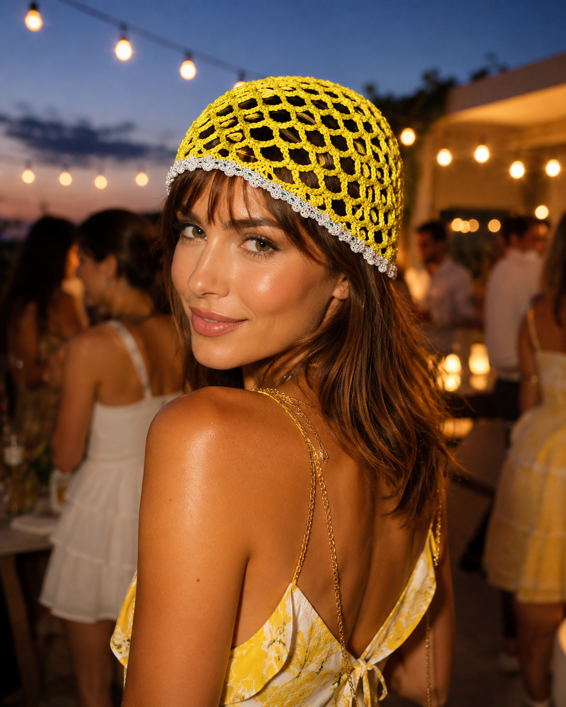 Mesh Hat Bicolore Bordino Argento Cappelli estivi Made in Italy - Les Folies