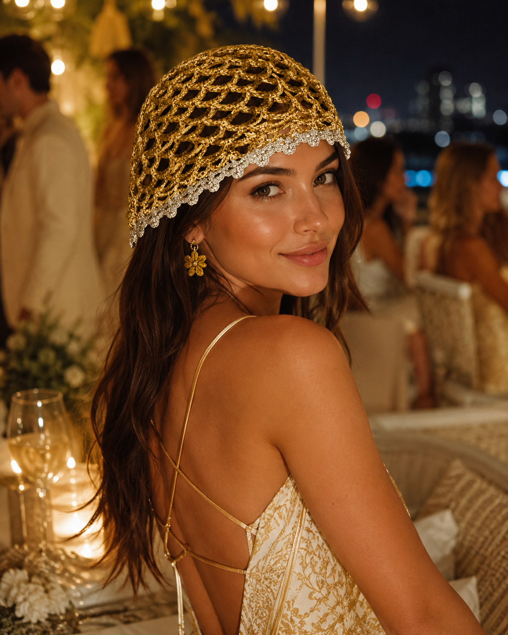 Mesh Hat Bicolore Bordino Argento Cappelli estivi Made in Italy - Les Folies