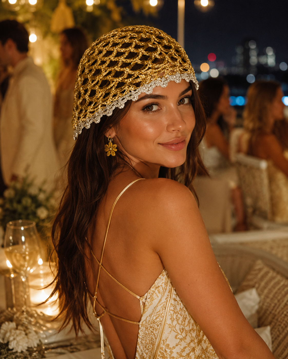 Mesh Hat Bicolore Bordino Argento Cappelli estivi Made in Italy - Les Folies