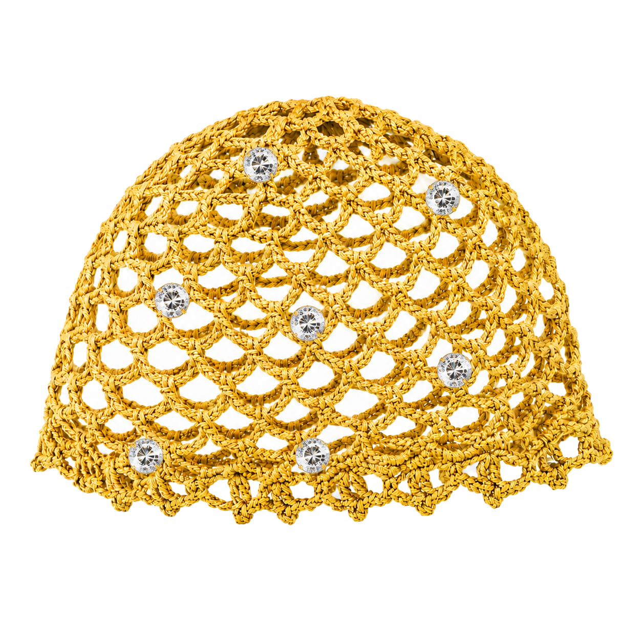 Mesh Hat Monocolore con Cristalli Tondi Cappelli estivi Made in Italy - Les Folies