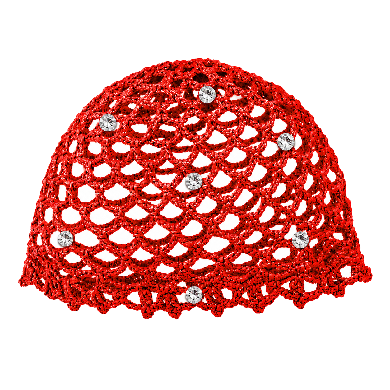 Mesh Hat Monocolore con Cristalli Tondi Cappelli estivi Made in Italy - Les Folies