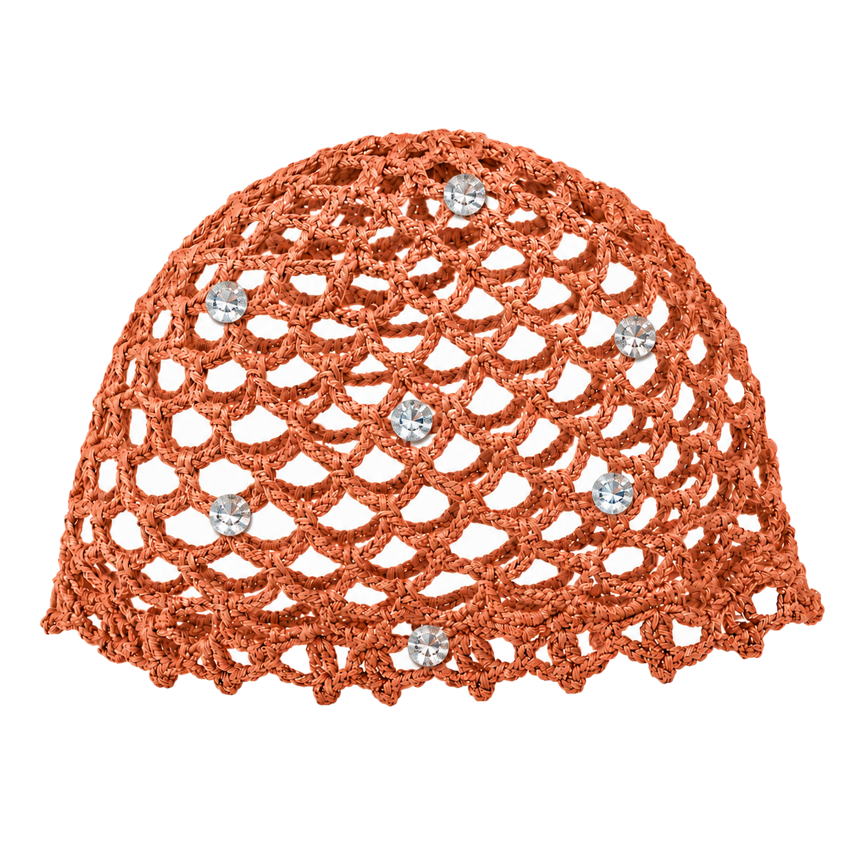 Mesh Hat Monocolore con Cristalli Tondi Cappelli estivi Made in Italy - Les Folies