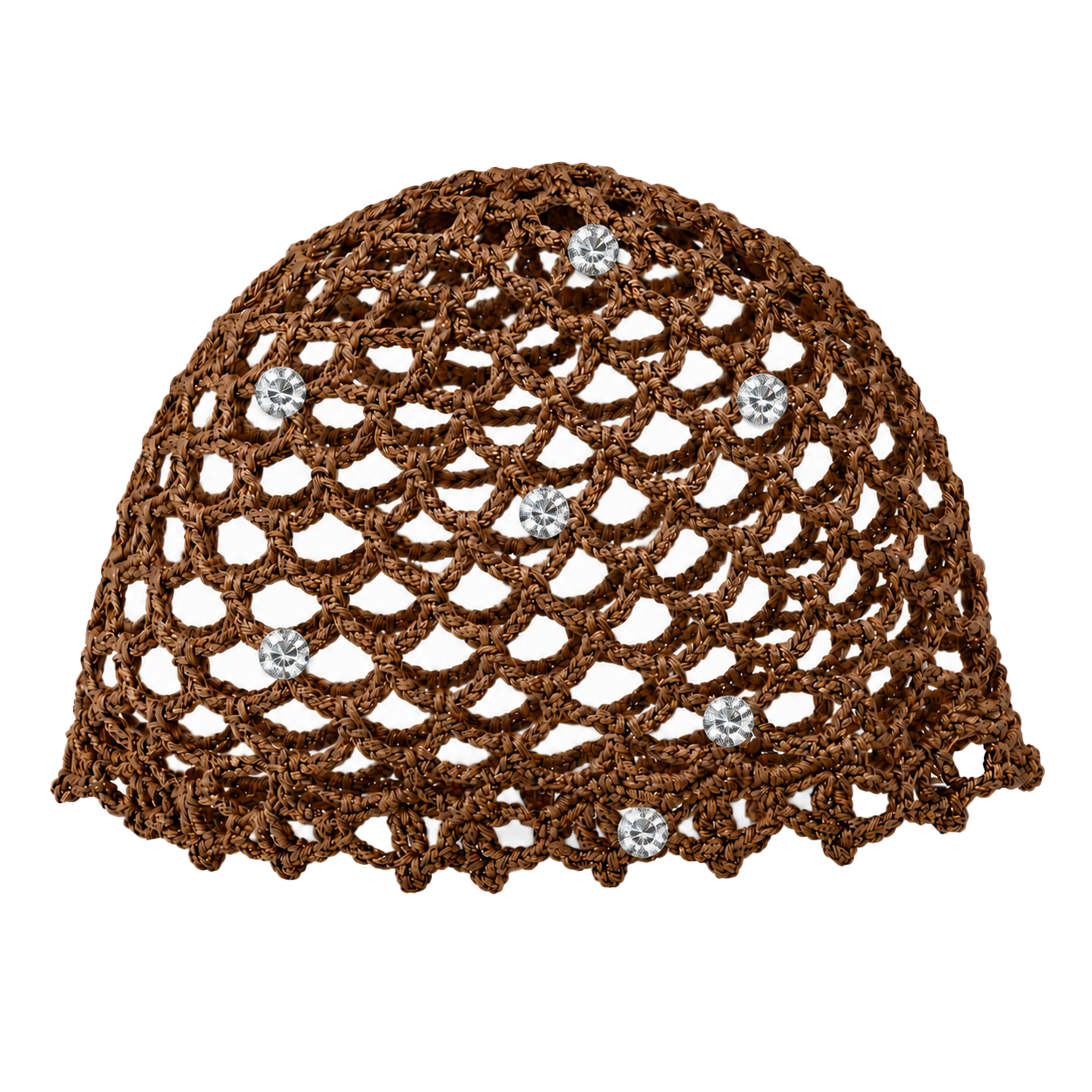 Mesh Hat Monocolore con Cristalli Tondi Cappelli estivi Made in Italy - Les Folies