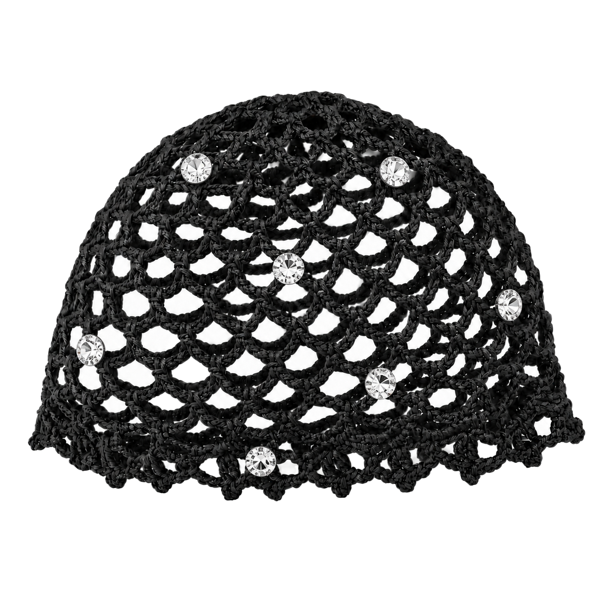 Mesh Hat Monocolore con Cristalli Tondi Cappelli estivi Made in Italy - Les Folies