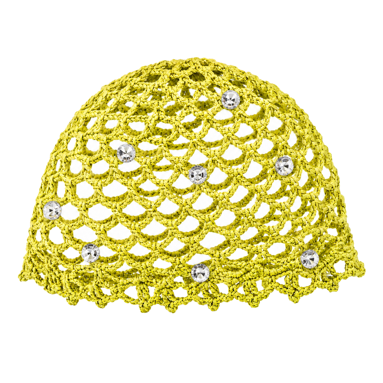 Mesh Hat Monocolore con Cristalli Tondi Cappelli estivi Made in Italy - Les Folies