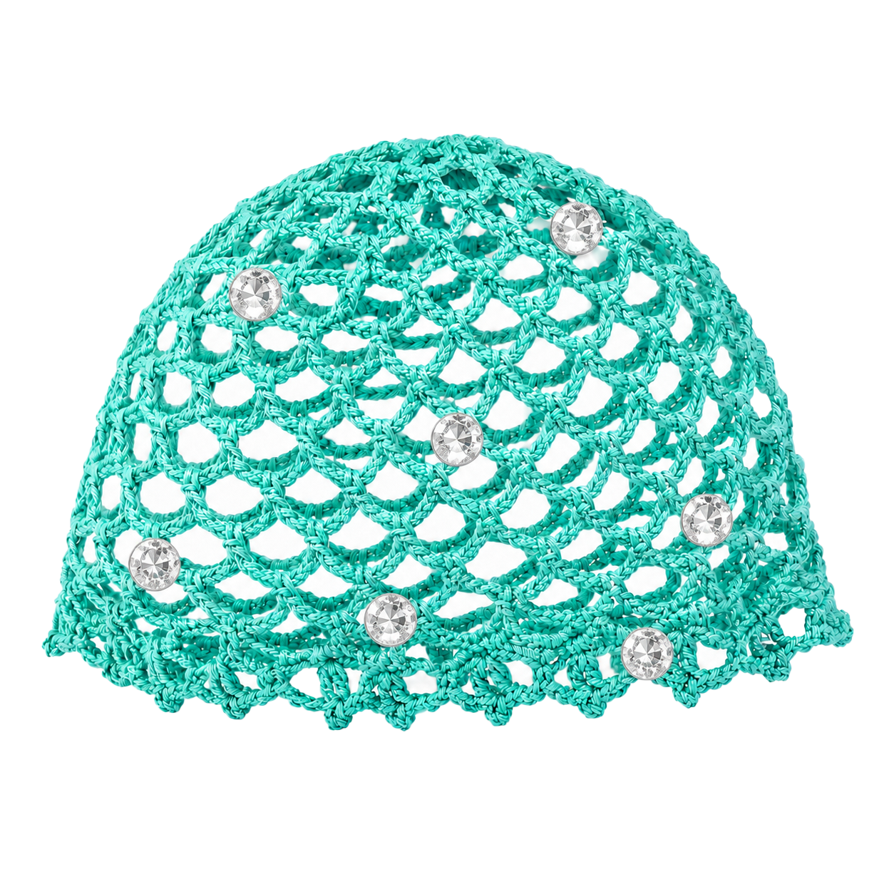 Mesh Hat Monocolore con Cristalli Tondi Cappelli estivi Made in Italy - Les Folies