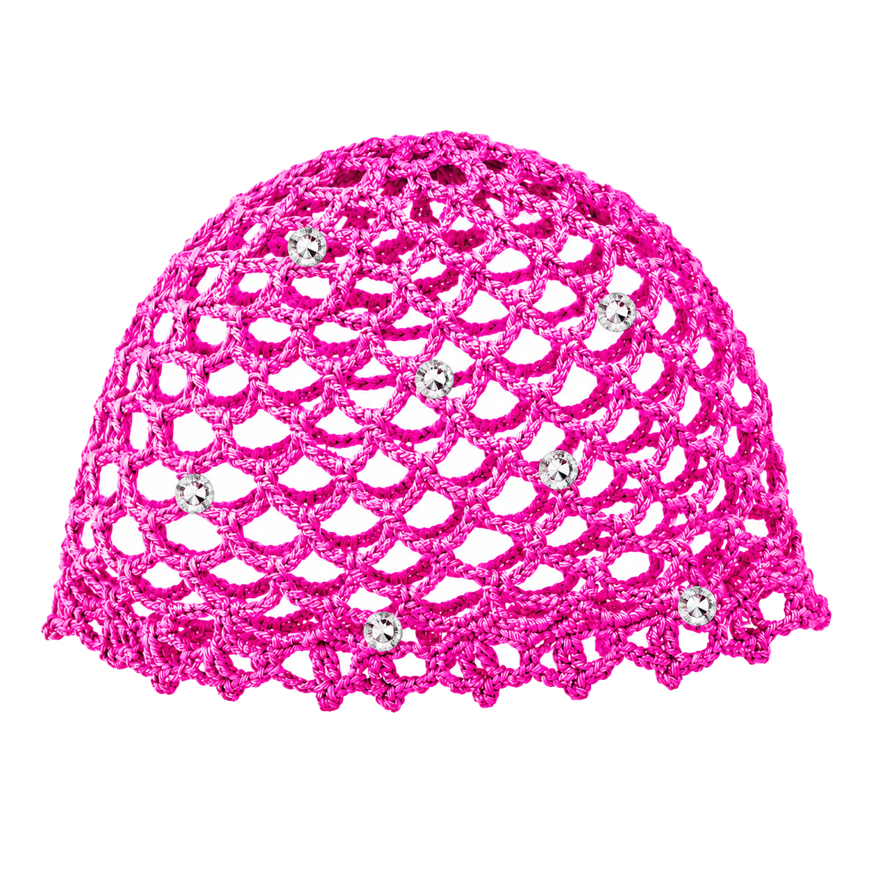 Mesh Hat Monocolore con Cristalli Tondi Cappelli estivi Made in Italy - Les Folies