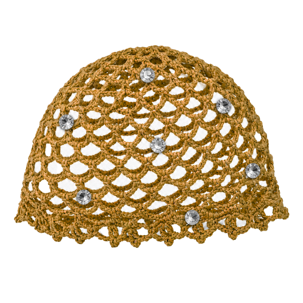 Mesh Hat Monocolore con Cristalli Tondi Cappelli estivi Made in Italy - Les Folies