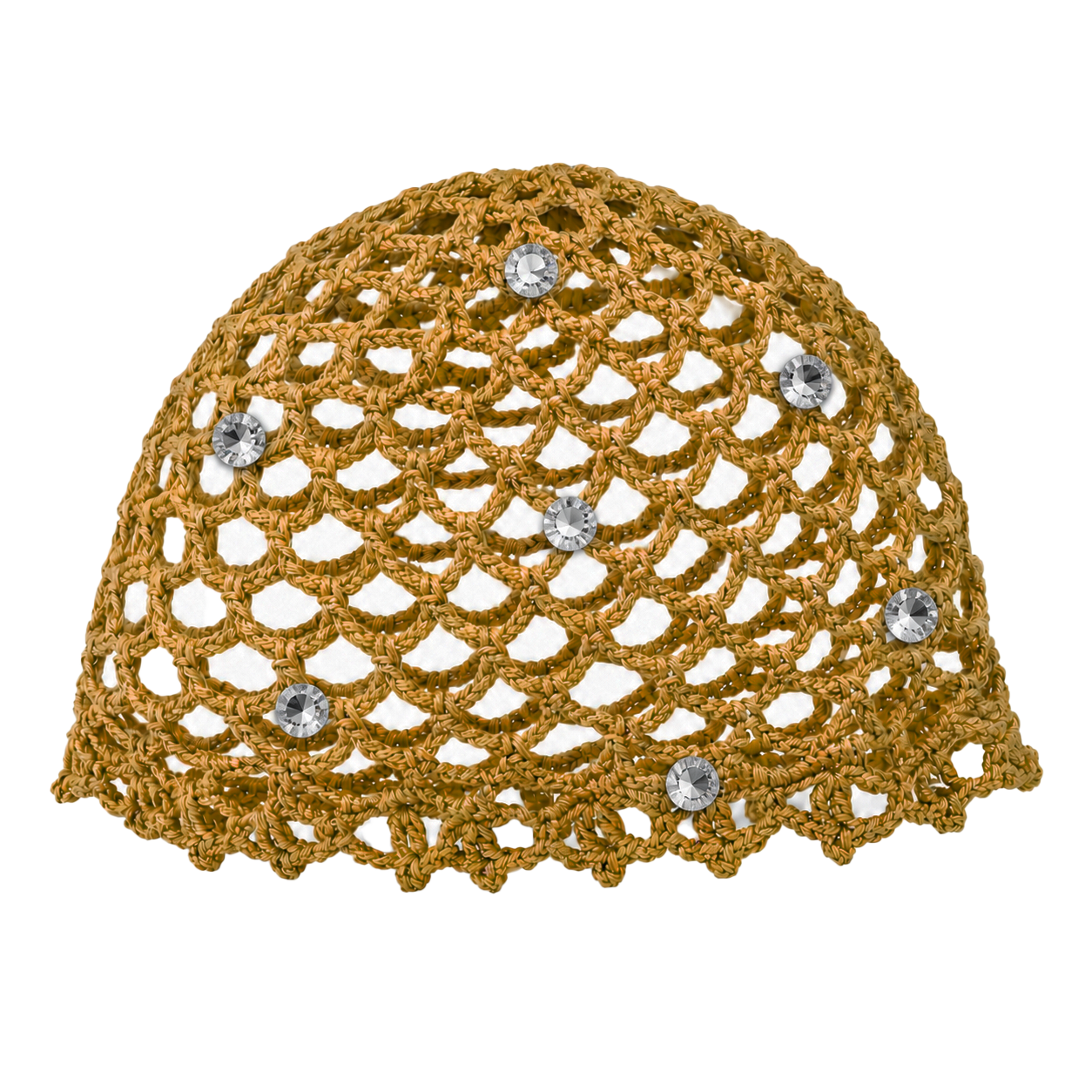 Mesh Hat Monocolore con Cristalli Tondi Cappelli estivi Made in Italy - Les Folies