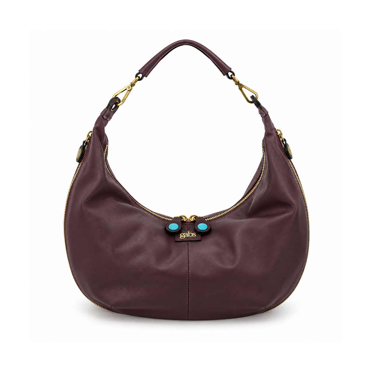 Borsa Gabs G13 ROUNDY Taglia L in vera pelle liscia e vela