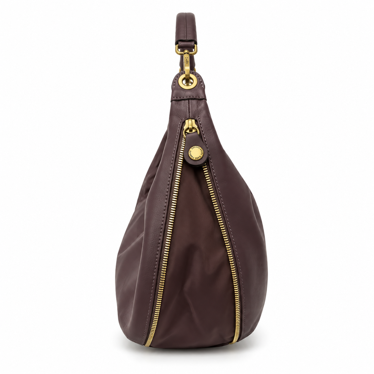 Borsa Gabs G13 ROUNDY Taglia L in vera pelle liscia e vela