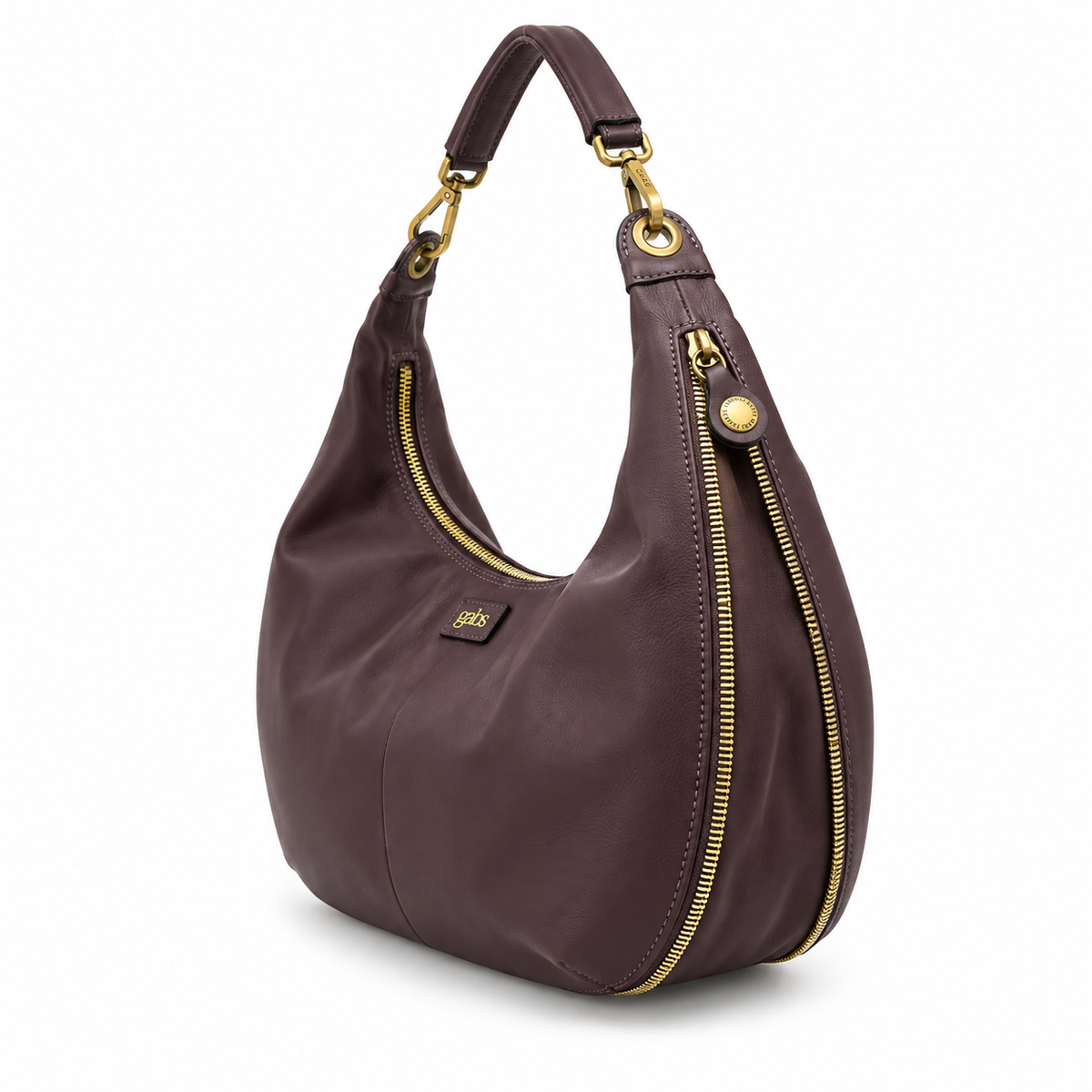 Borsa Gabs G13 ROUNDY Taglia L in vera pelle liscia e vela