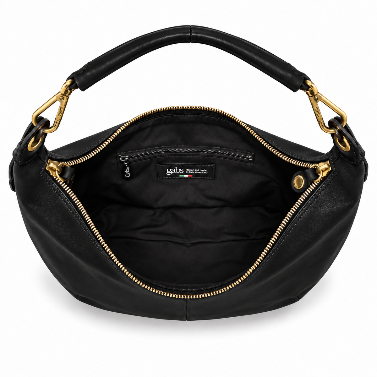 Borsa Gabs G13 ROUNDY Taglia L in vera pelle liscia e vela