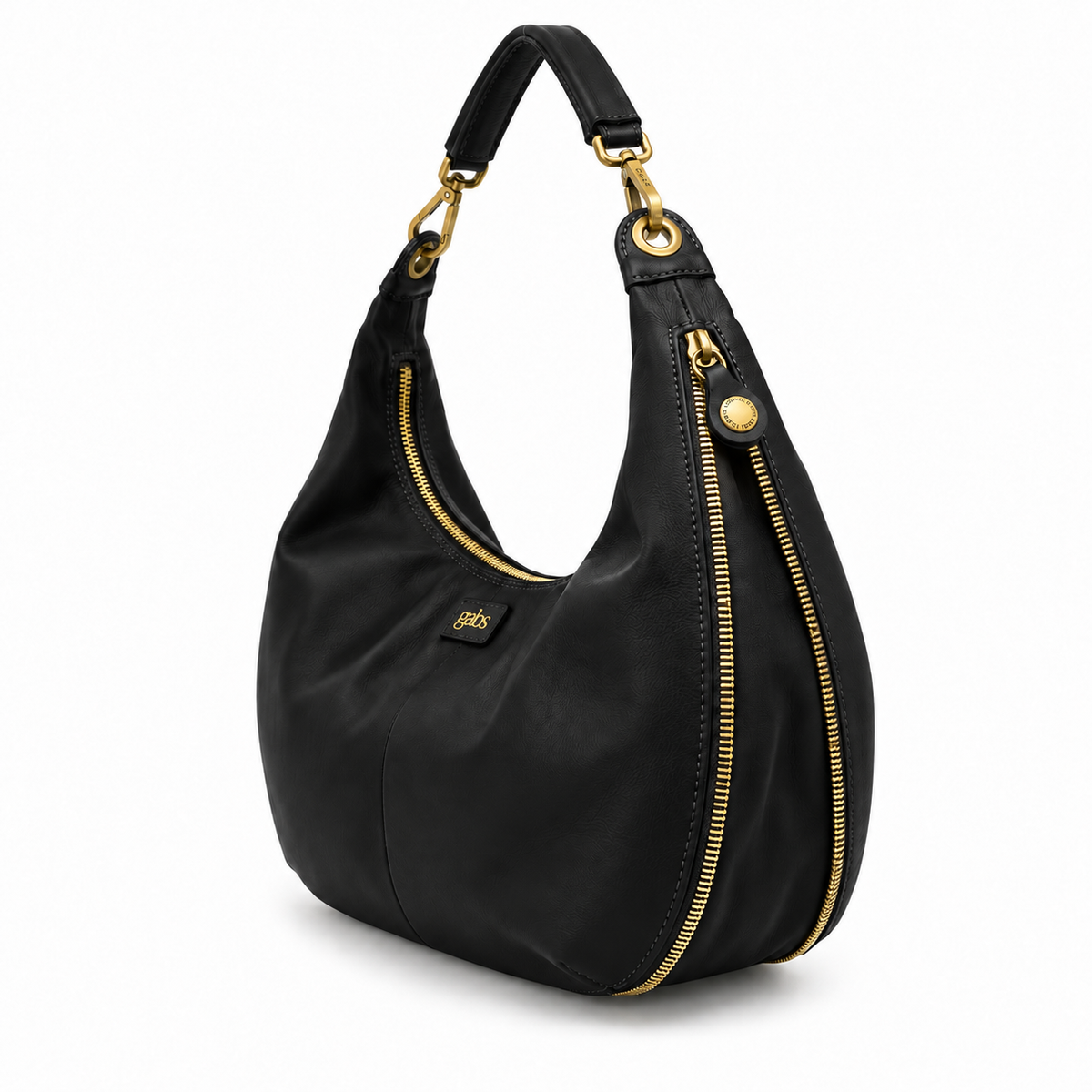 Borsa Gabs G13 ROUNDY Taglia L in vera pelle liscia e vela