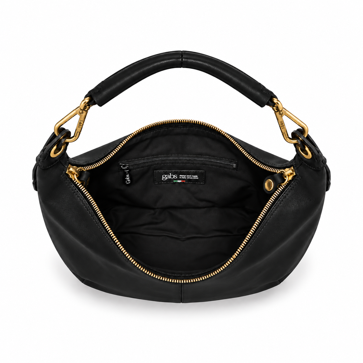Borsa Gabs G13 ROUNDY Taglia M in vera pelle liscia e vela