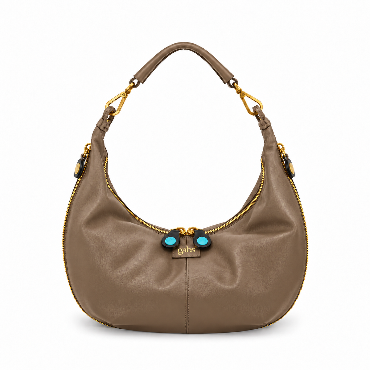Borsa Gabs G13 ROUNDY Taglia M in vera pelle liscia e vela