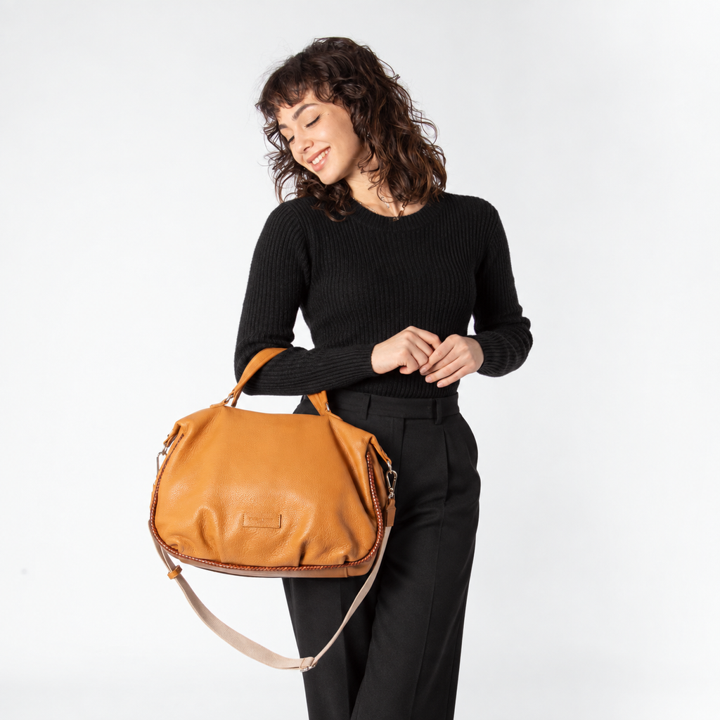 Borsa Bauletto grande Pelletteria Veneta Dama in vera pelle