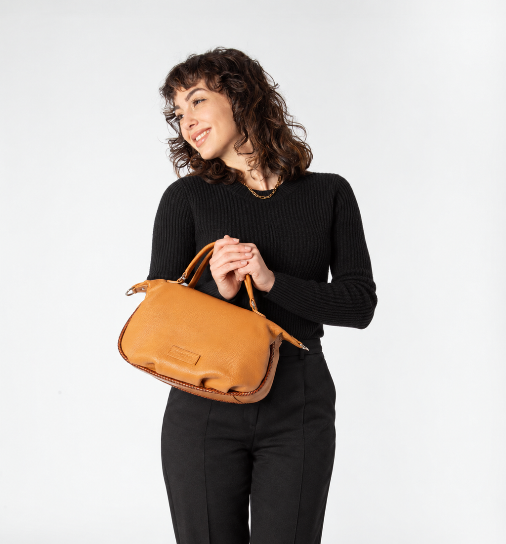 Borsa Bauletto Media Pelletteria Veneta Dama in vera pelle