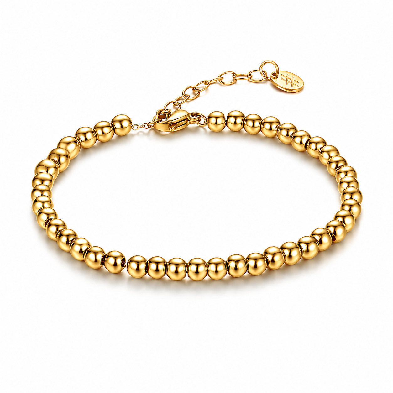 Bracciale Bracciale Sfere Piccole 4mm in acciaio inox Basi - Brand Gioielli