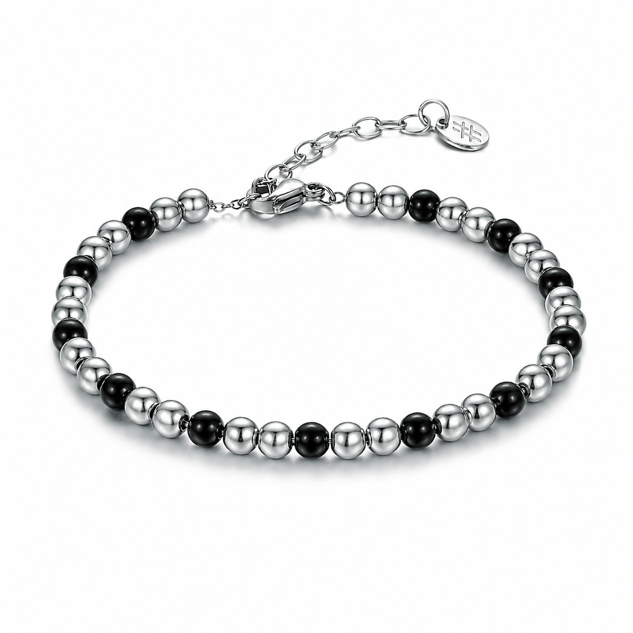 Bracciale Bracciale Sfere Piccole 4mm in acciaio inox Basi - Brand Gioielli
