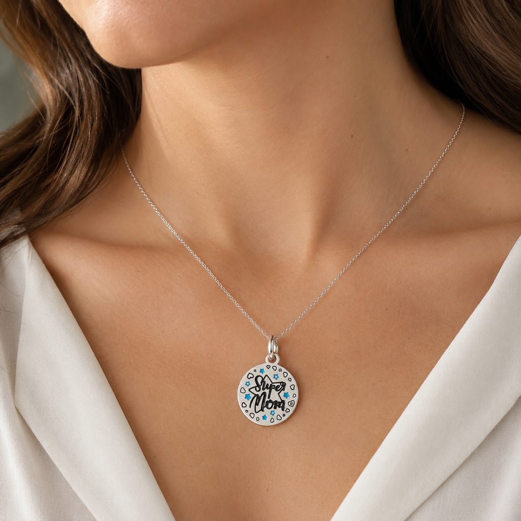 Charm Super Mom in acciaio inox Mamma - Brand Gioielli