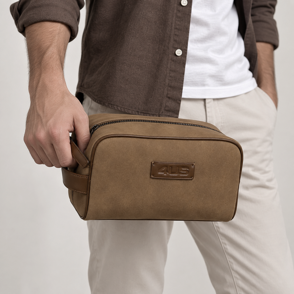 Pouch Uomo 4US Cesare Paciotti Awe Ecopelle Camoscio