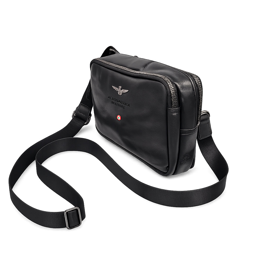 Borsello/Tracolla Aeronautica Militare AM309 Vintage in Vera pelle
