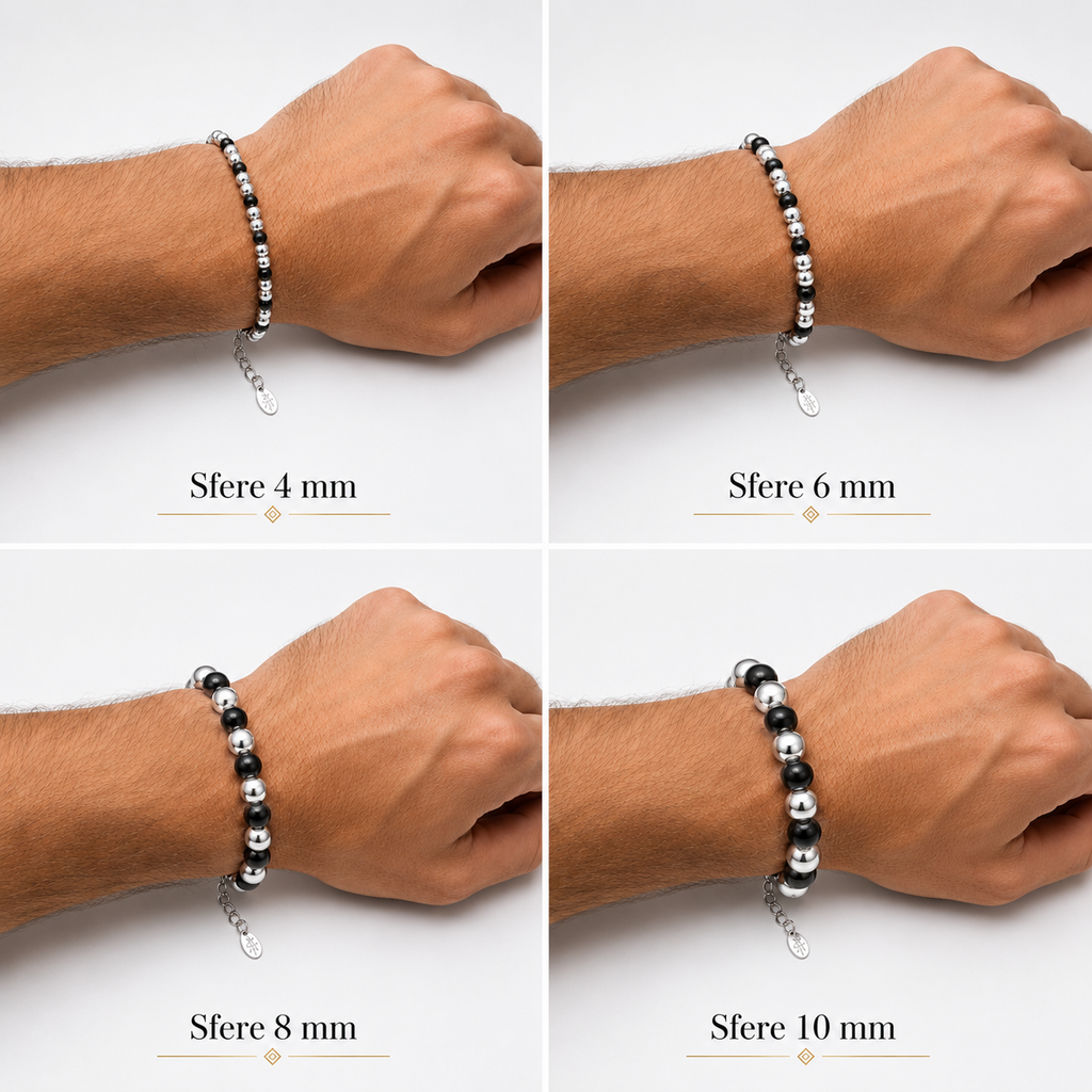 Bracciale Bracciale Sfere Piccole 4mm in acciaio inox Personal - Brand Gioielli