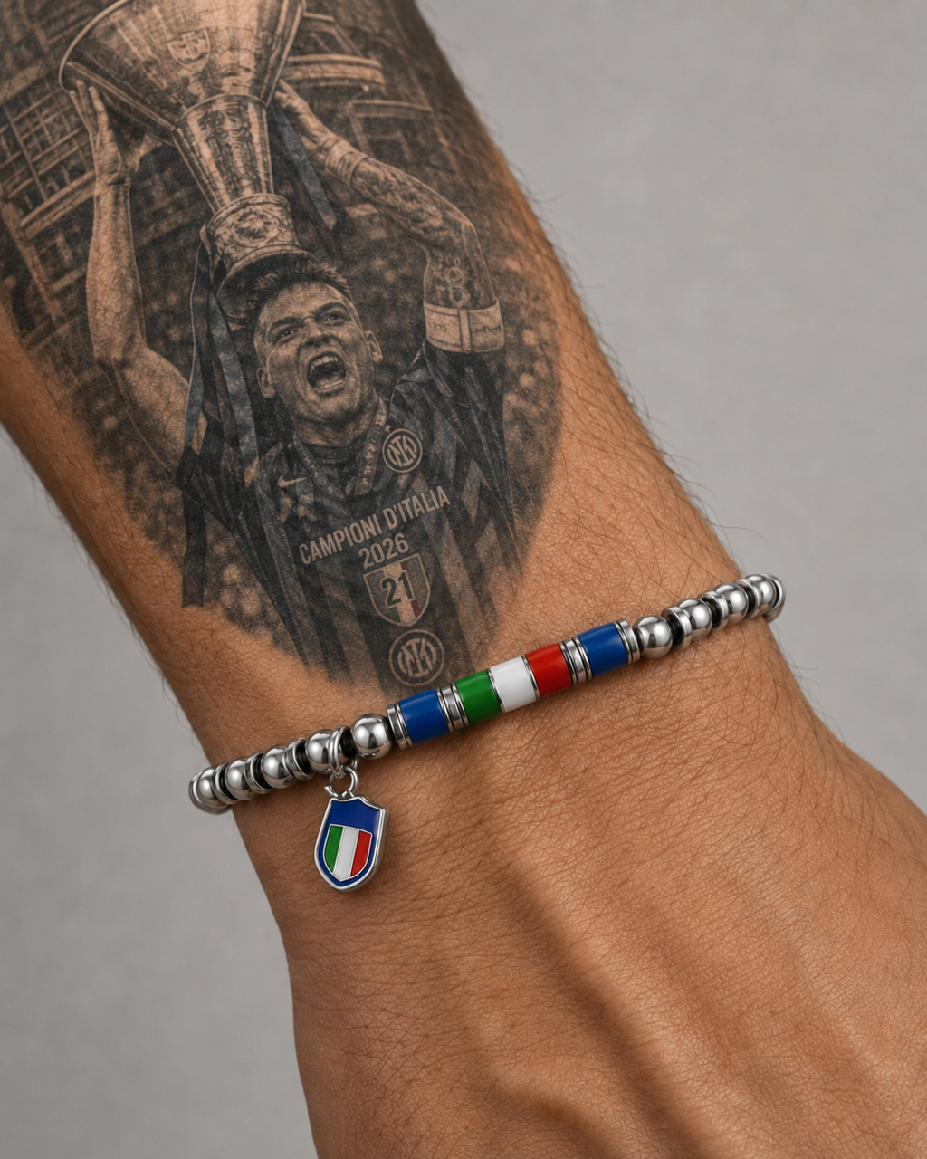Charm Scudetto Serie A ciondolo in acciaio inox - Brand Gioielli
